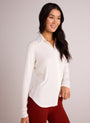 Bella DahlLong Sleeve Rib Mix Shirt - Winter WhiteTops