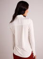 Bella DahlLong Sleeve Rib Mix Shirt - Winter WhiteTops