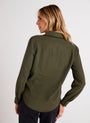 Bella DahlLong Sleeve Seamed Shirt - Italian HerbTops