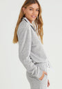 Bella DahlLong Sleeve Zipper Pullover - Heather GreyTops