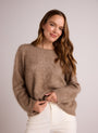 Bella DahlLuxe Fuzzy Crew Neck - Soft FawnSweaters