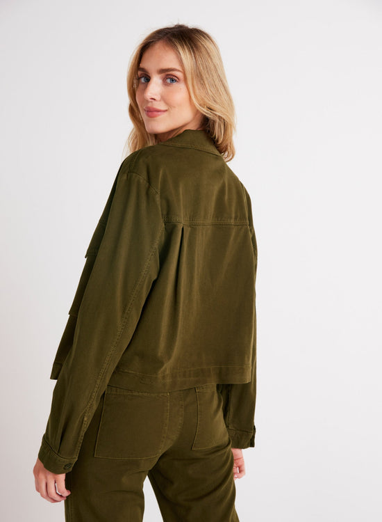 Bella DahlMadison Flap Pocket Jacket - Olive SpiceSweaters & Jackets