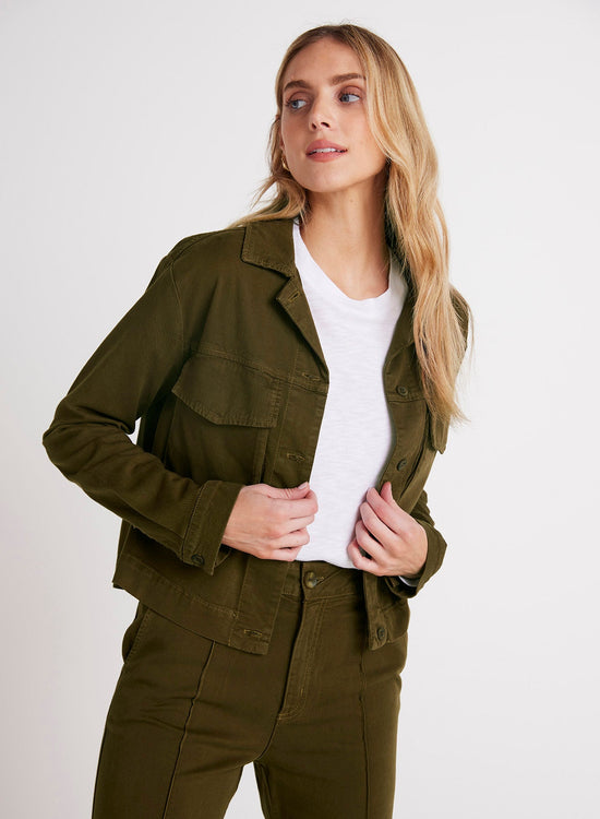 Bella DahlMadison Flap Pocket Jacket - Olive SpiceSweaters & Jackets