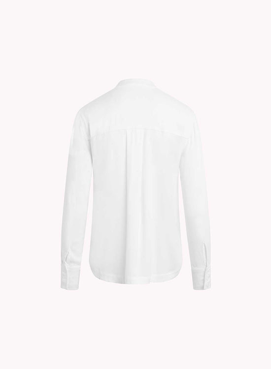 Bella DahlMandarin Collar Button Down - WhiteTops