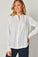 Bella DahlMandarin Collar Button Down - WhiteTops