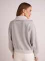 Bella DahlMix Knit Zip Sweatshirt - Heather GreyTops