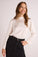 Bella DahlMock Neck Button Back Top - Winter WhiteTops