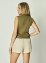 Bella DahlMock Neck Linen Jersey Top - Dried HerbTops