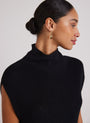 Bella DahlMock Neck Sweater Tunic - BlackSweaters & Jackets