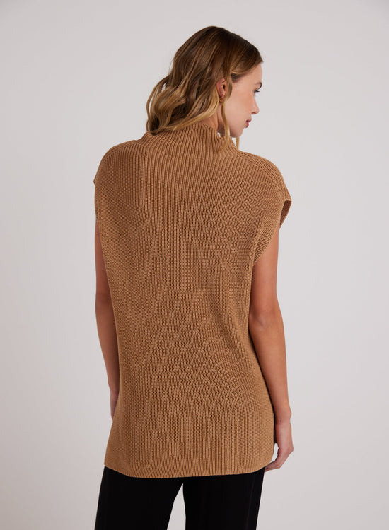 Bella DahlMock Neck Sweater Tunic - Golden CamelSweaters & Jackets