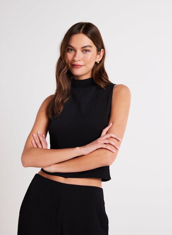 Bella DahlMock Neck Top - BlackTops