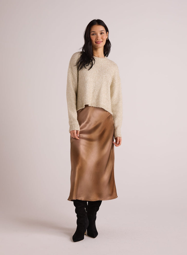 Bella DahlNora Midi Bias Skirt - Gold Gradient PrintBottoms