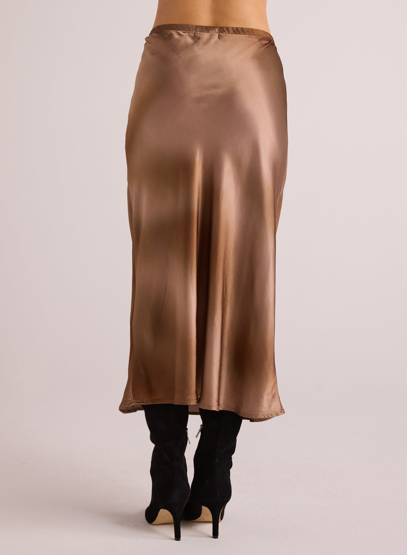 Bella DahlNora Midi Bias Skirt - Gold Gradient PrintBottoms