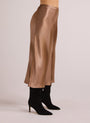 Bella DahlNora Midi Bias Skirt - Gold Gradient PrintBottoms