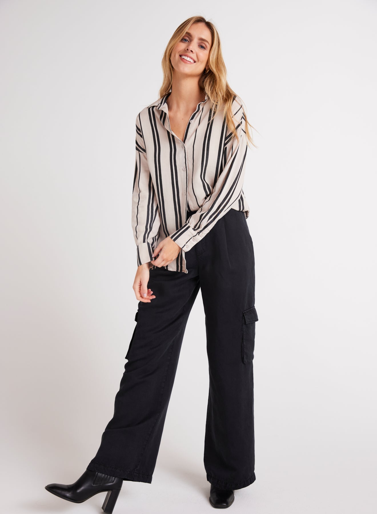 Bella DahlOversized Button Down - Soft EcruTops