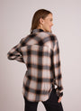 Bella DahlOversized Shirt with Pocket - Winter Taupe PlaidTops