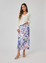 Bella DahlPetite Elastic Ruffle Waist Skirt - Magnolia Bloom PrintBottoms