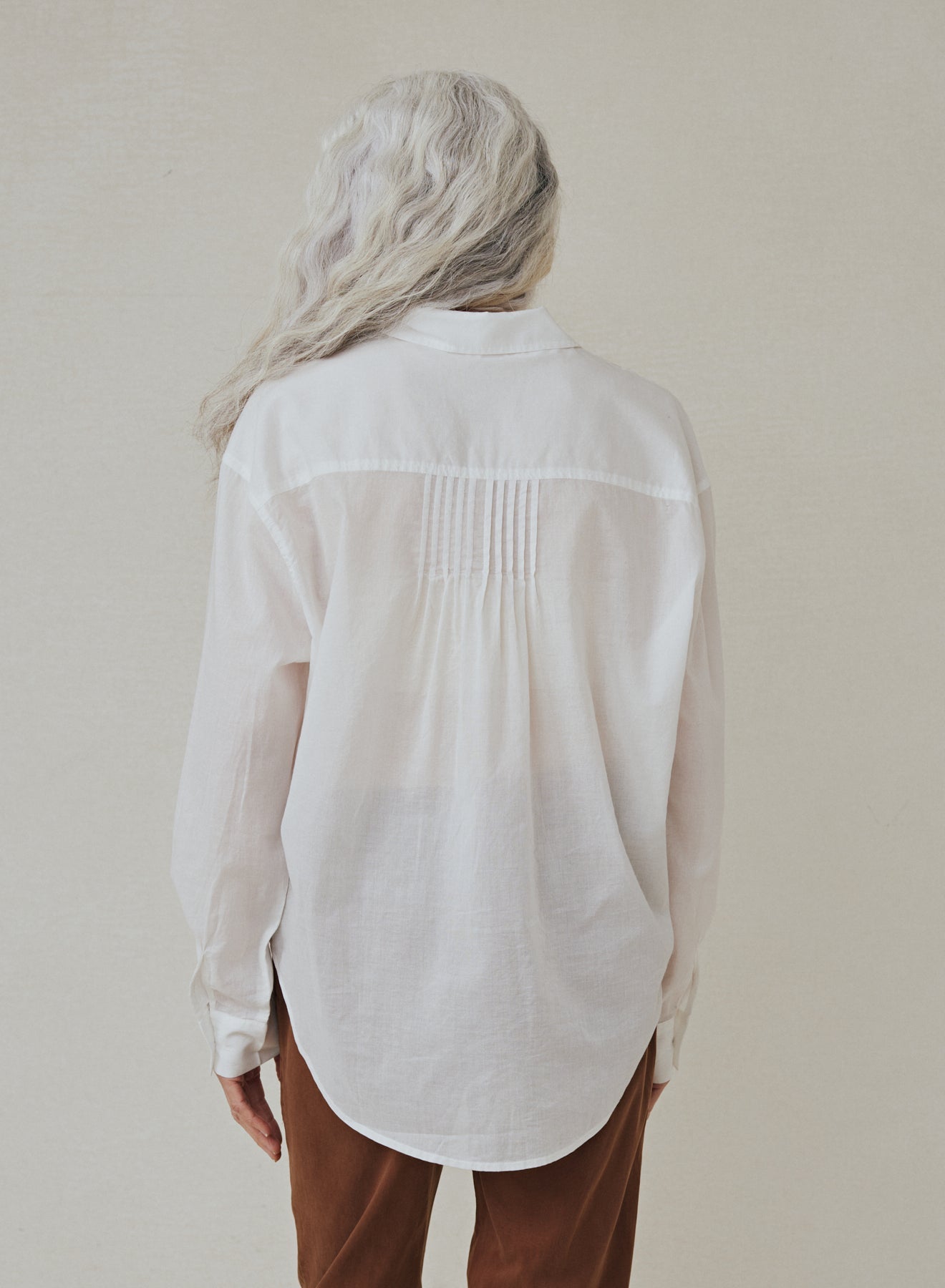 Bella DahlPintuck Flowy Shirt - WhiteTops