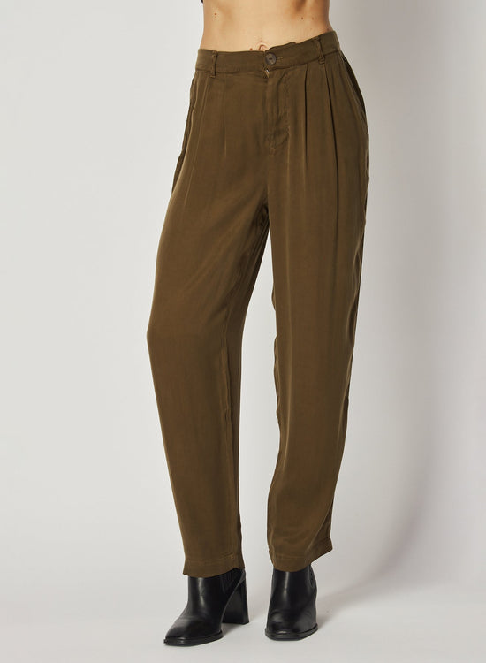 Bella DahlPleat Front Trouser - Autumn OliveBottoms