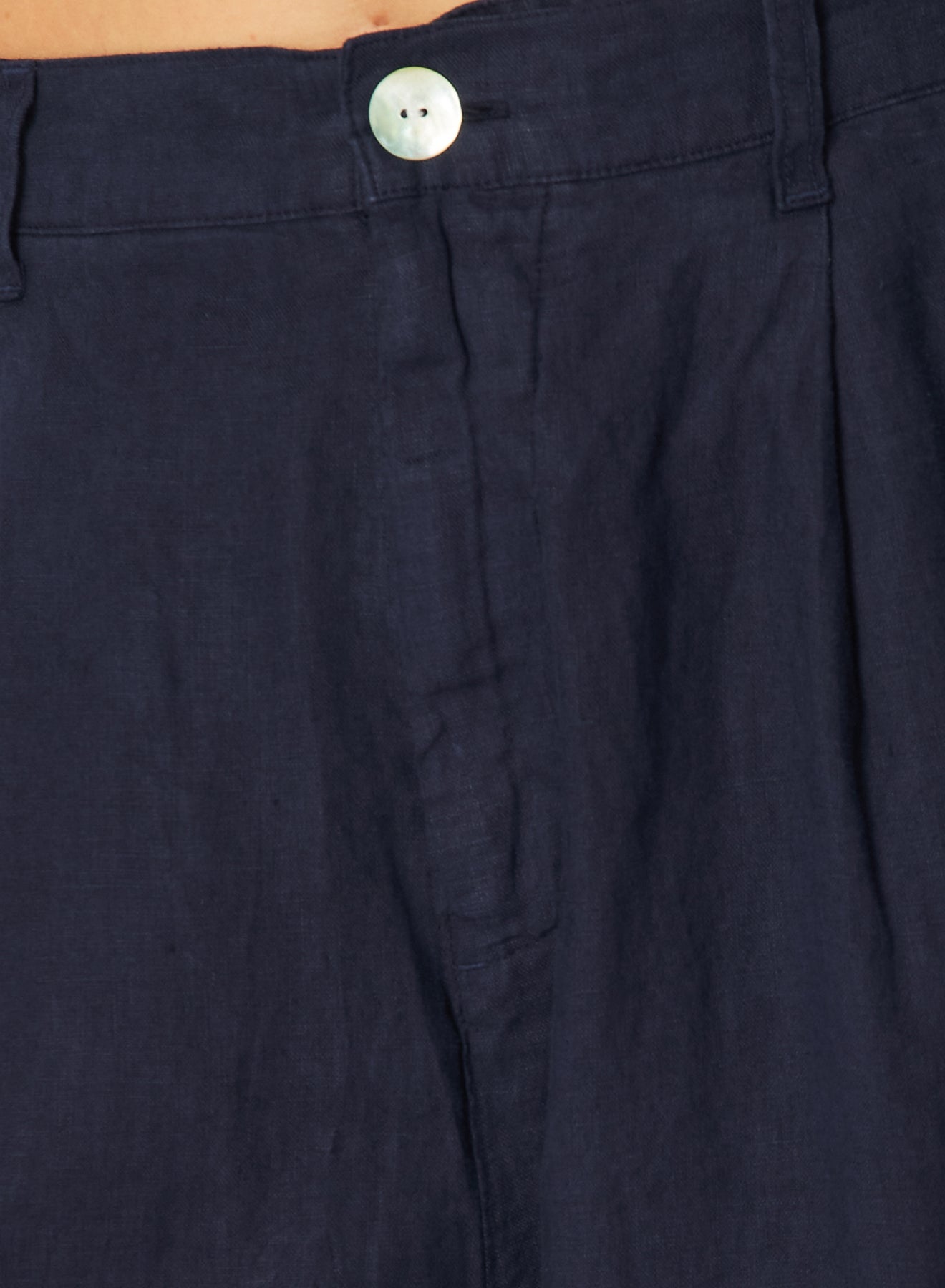 Bella DahlPleated Linen Cargo Trousers - Brazilian NavyBottoms