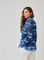 Bella DahlPleated Raglan Sleeve Shirt - Ocean Tides PrintTops