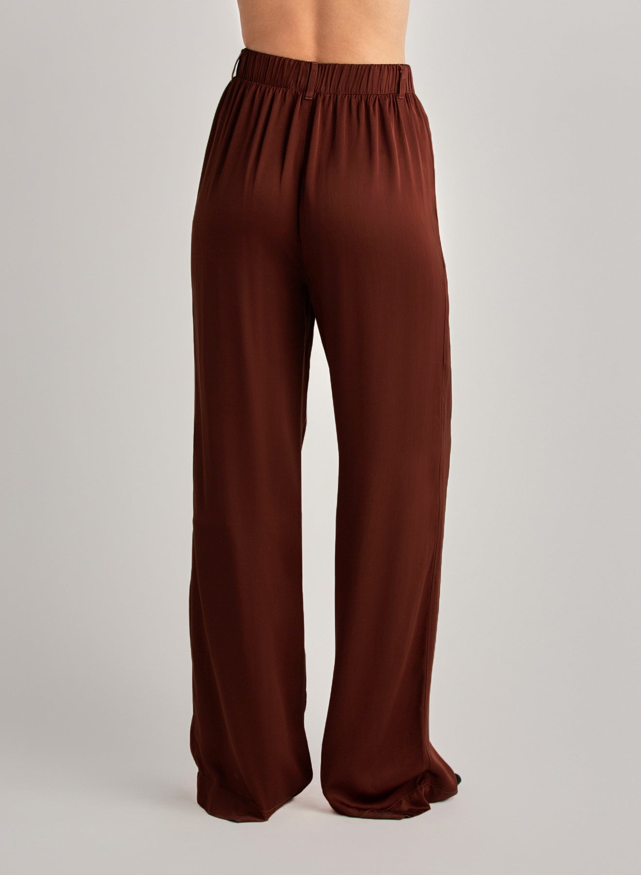 Bella DahlPleated Wide Leg Trouser - Brandy WineBottoms