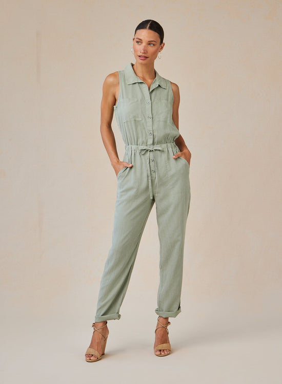 Bella DahlPocket Jumpsuit - Olive GroveJumpsuits & Rompers