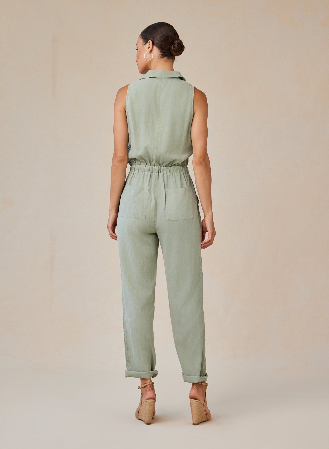 Bella DahlPocket Jumpsuit - Olive GroveJumpsuits & Rompers