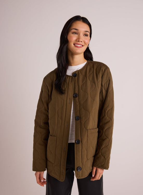 Bella DahlQuilted Jacket - Autumn OliveSweaters & Jackets