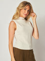 Bella DahlRib Mock Neck Top - Winter WhiteTops