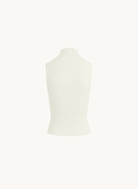 Bella DahlRib Mock Neck Top - Winter WhiteTops