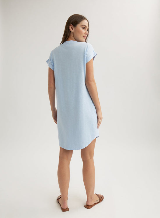 Bella DahlRoll Sleeve T-Shirt Dress - Perennial BlueDresses