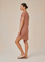 Bella DahlRoll Sleeve T-Shirt Dress - Terracotta BrownDresses