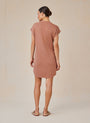 Bella DahlRoll Sleeve T-Shirt Dress - Terracotta BrownDresses