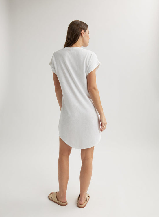 Bella DahlRoll Sleeve T-Shirt Dress - WhiteDresses