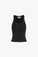 Bella DahlRounded Neck Jersey Tank - BlackTops