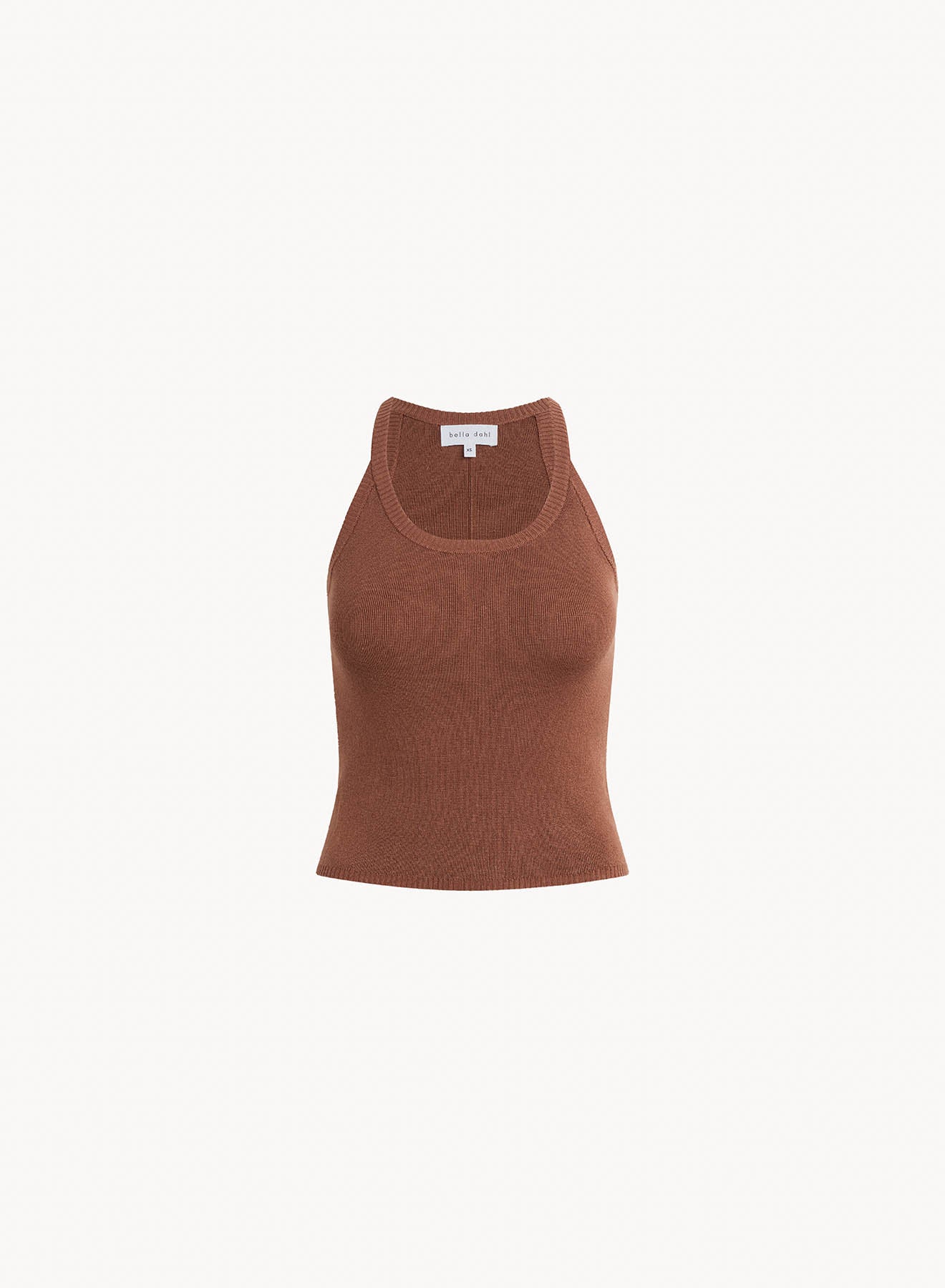 Bella DahlRounded Neck Sweater Tank - French EspressoTops