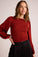 Bella DahlRuched Waist Flowy Sleeve Top - Rustic RedTops