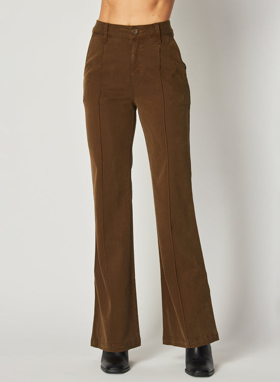 Bella DahlRyder Pintuck Wide Leg - Olive SpiceBottoms