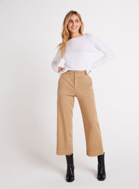 Bella DahlSaige Wide Leg Crop - Soft CamelBottoms