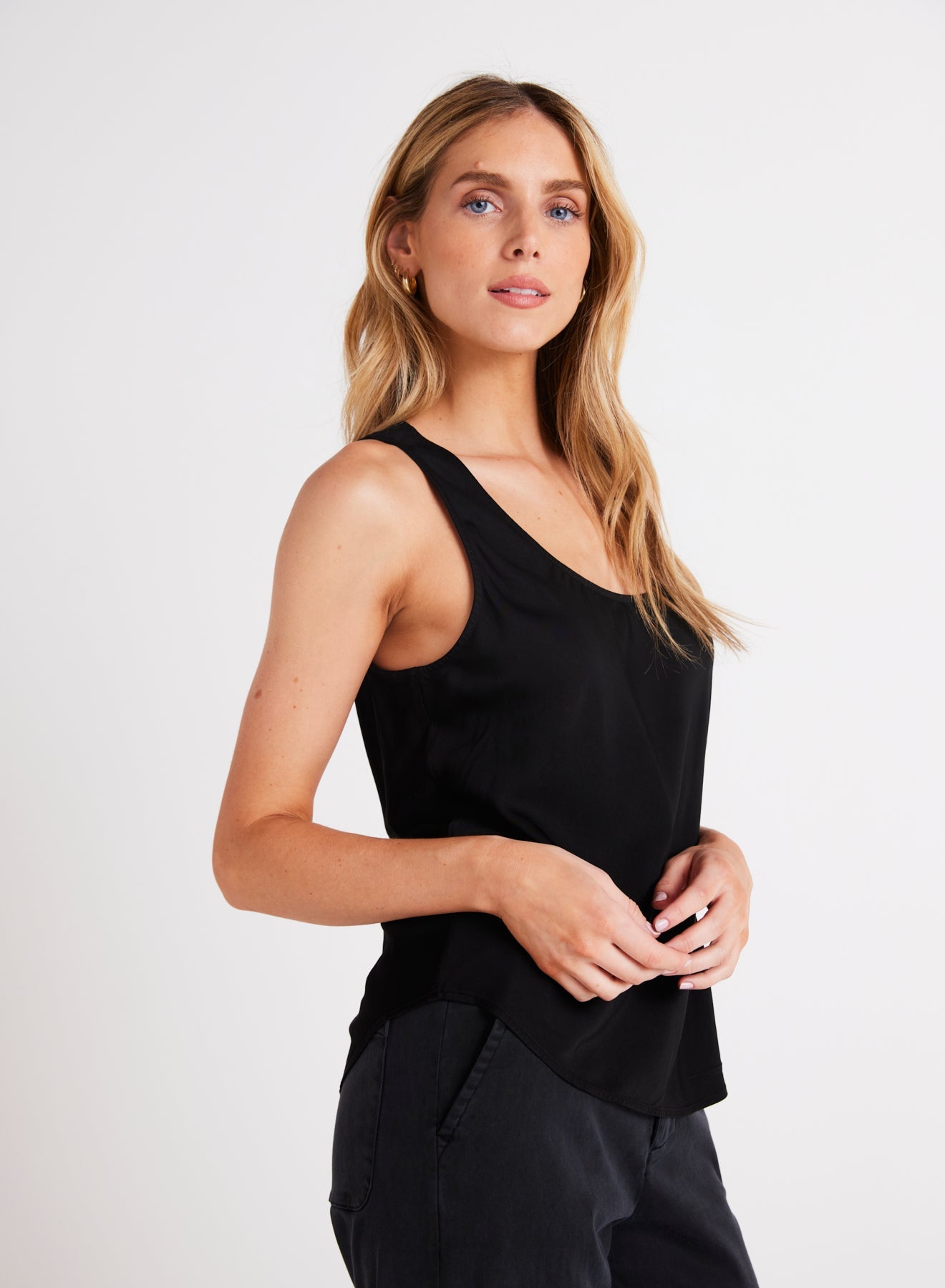 Bella DahlScoop Neck Tank - BlackTops