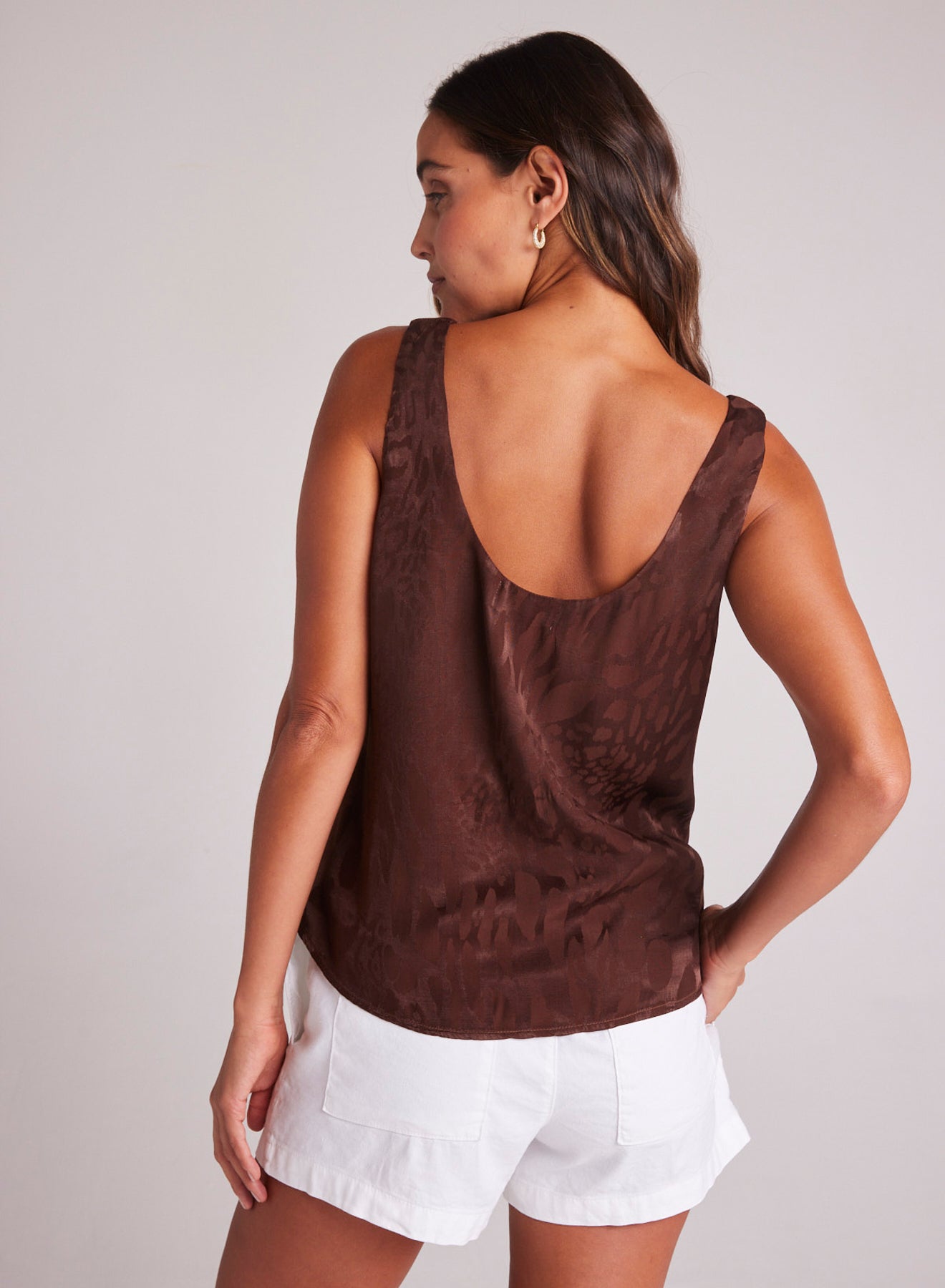 Bella DahlScoop Neck Tank - Café NoirTops