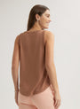 Bella DahlScoop Neck Tank Top - Terracotta BrownTops