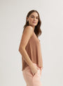 Bella DahlScoop Neck Tank Top - Terracotta BrownTops