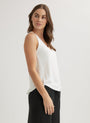 Bella DahlScoop Neck Tank Top - WhiteTops