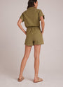 Bella DahlSearose Romper with Belt - Tropical OliveJumpsuits & Rompers