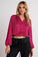 Bella DahlShirred Button Front Blouse - Fuchsia BerryTops