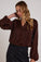 Bella DahlShirred Button Front Blouse - Mahogany BrownTops