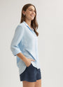 Bella DahlShirt Tail Button Down - Clear WaterTops