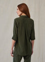 Bella DahlShirt Tail Button Down - Italian HerbTops